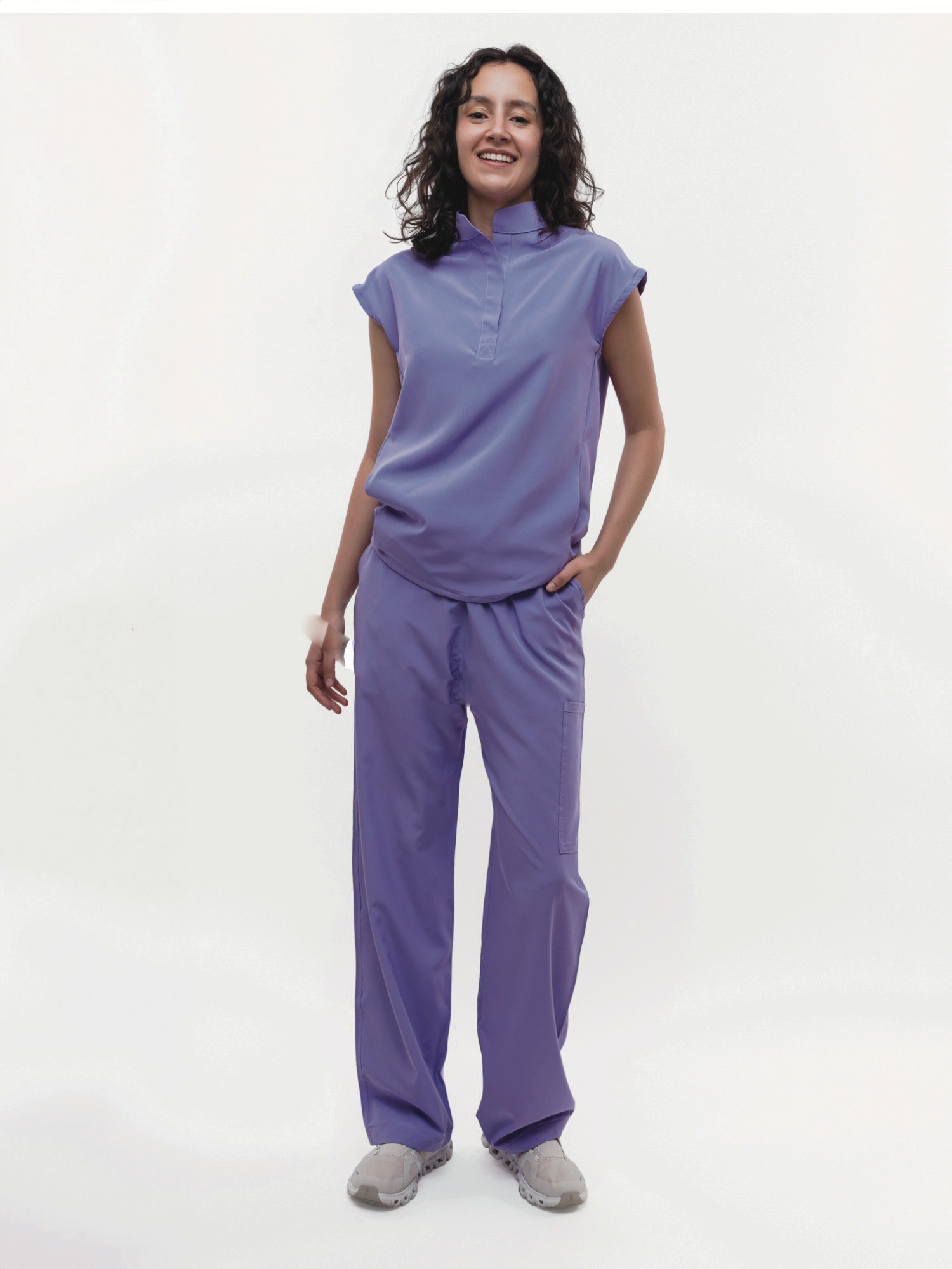 Conjunto Filipina Cuello Mao + Pantalón Recto Dama