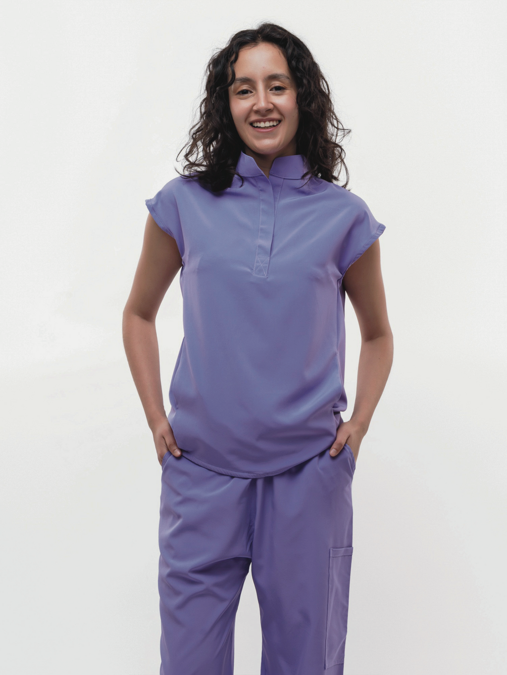 Conjunto Filipina Cuello Mao + Pantalón Recto Dama
