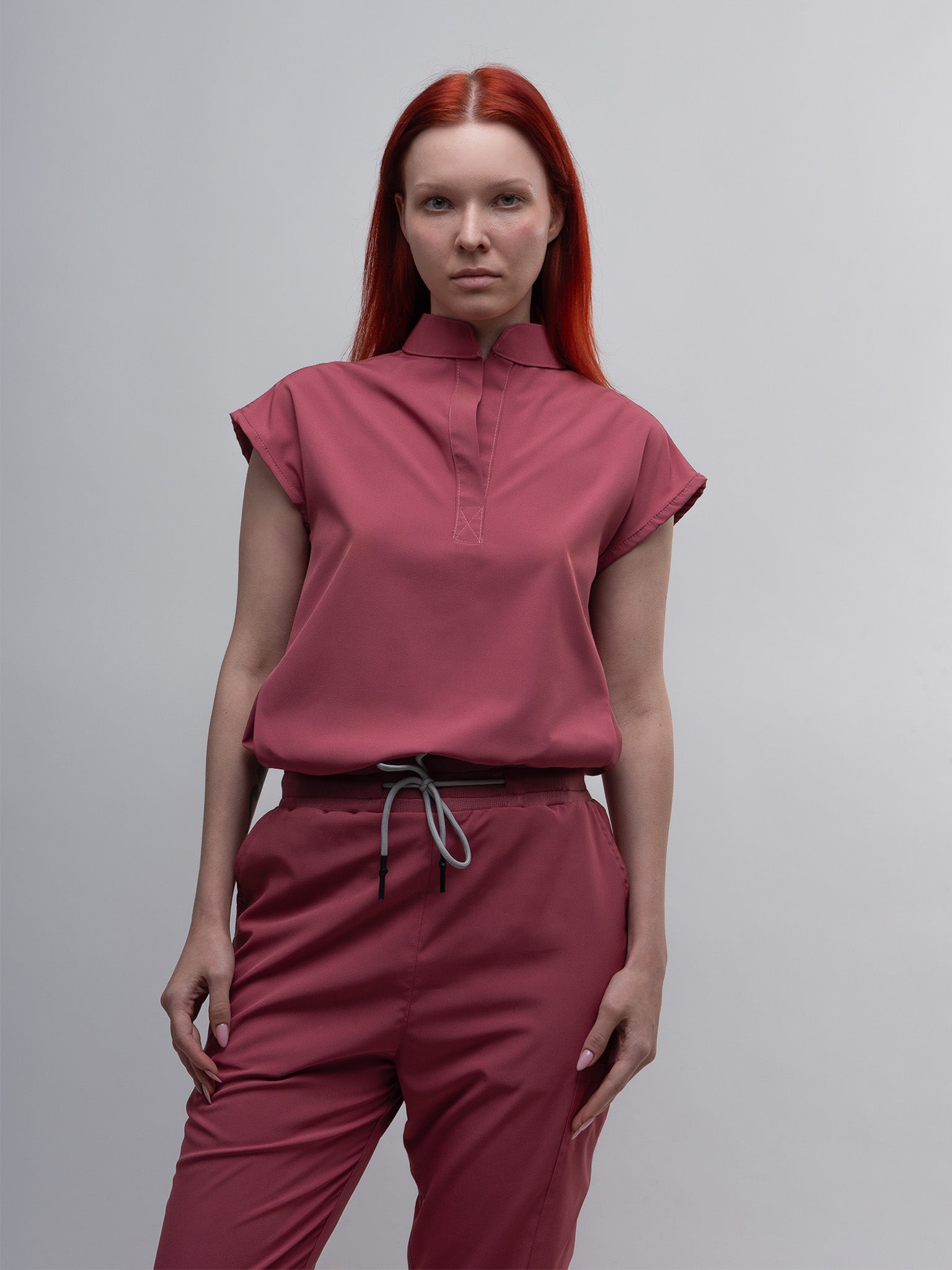 Conjunto Filipina Cuello Mao + Pantalón Recto Dama