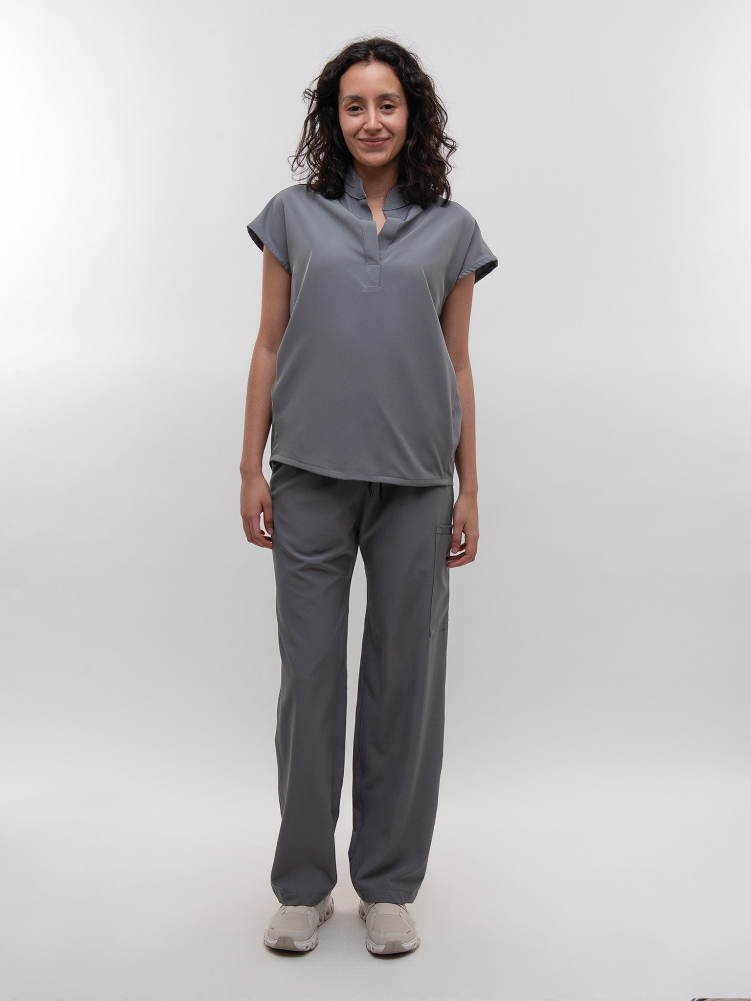 Conjunto Filipina Cuello Mao + Pantalón Recto Dama