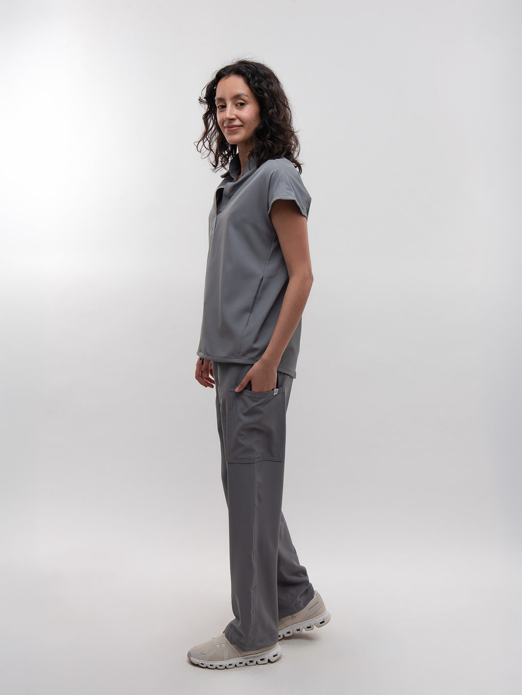 Conjunto Filipina Cuello Mao + Pantalón Recto Dama