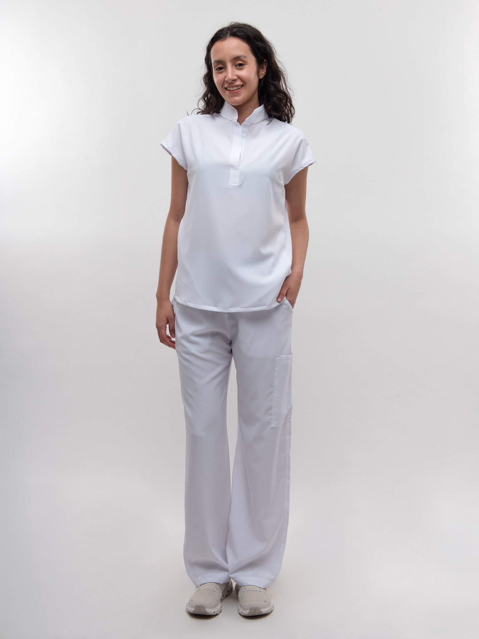 Conjunto Filipina Cuello Mao + Pantalón Recto Dama