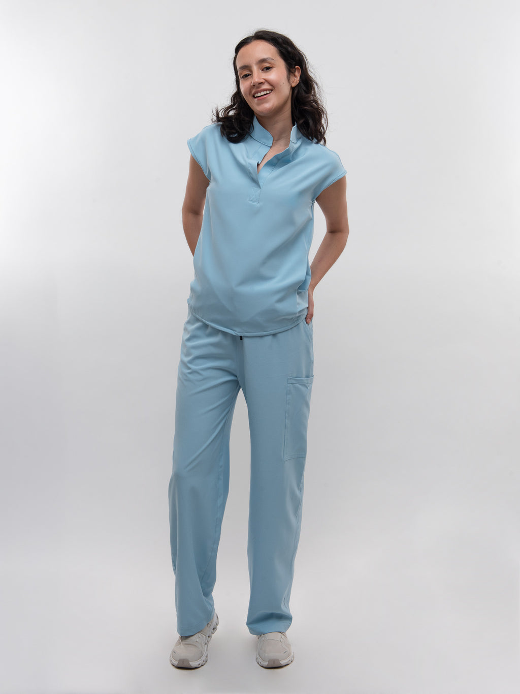 Conjunto Filipina Cuello Mao + Pantalón Recto Dama
