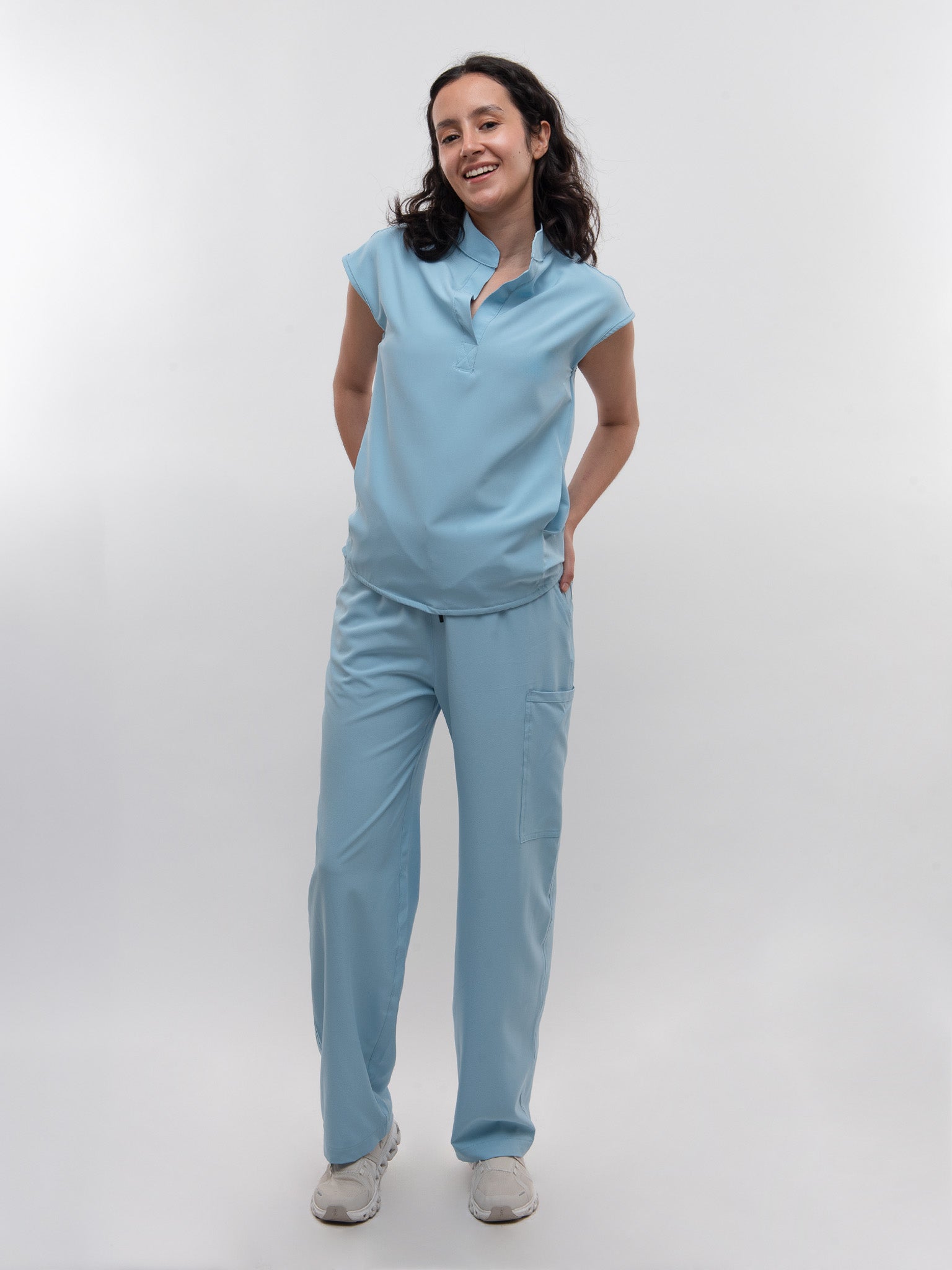 Conjunto Filipina Cuello Mao + Pantalón Recto Dama