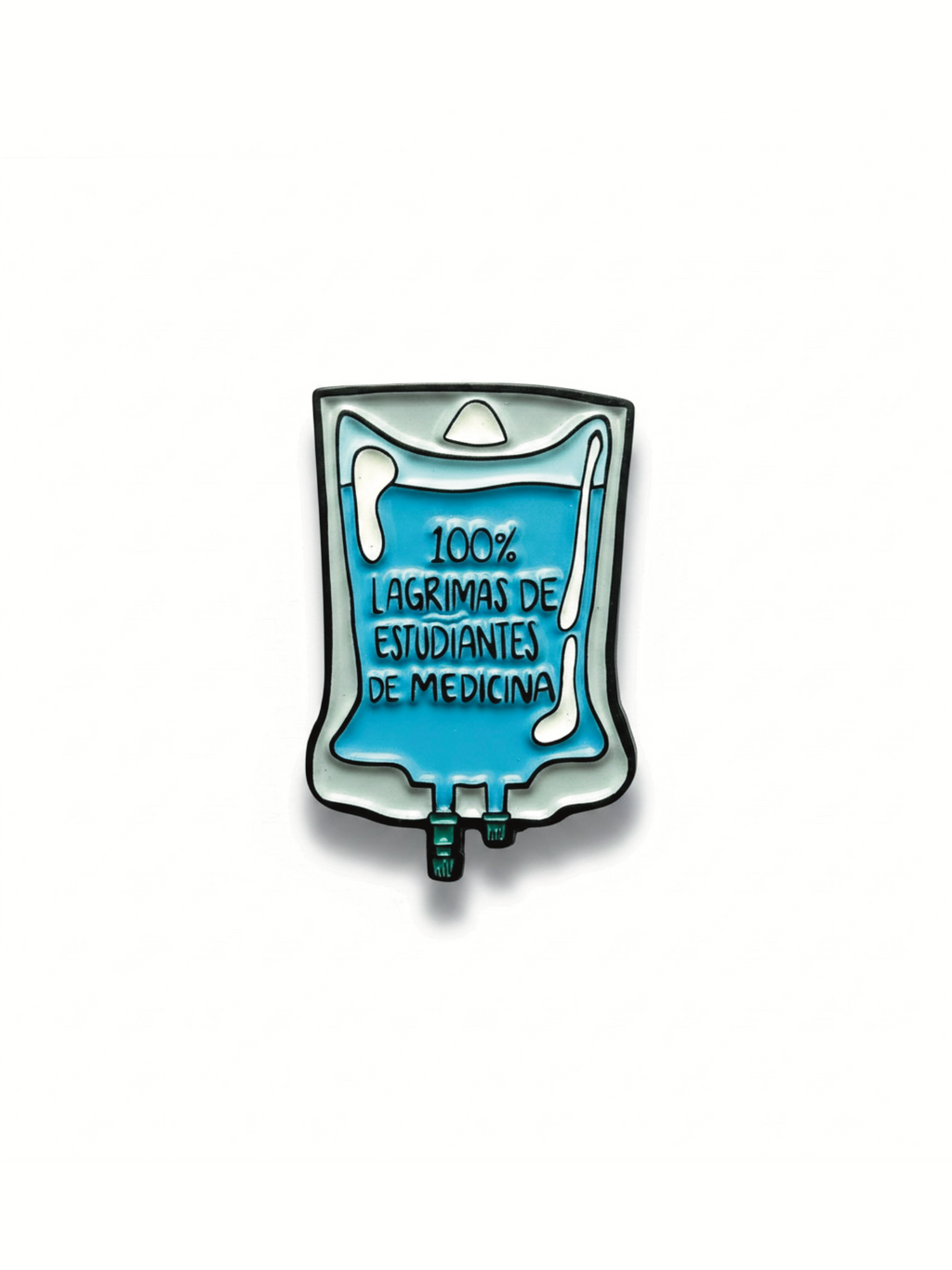 Pin metálico suero " 100% LAGRIMAS DE ESTUDIANTES DE MEDICINA"