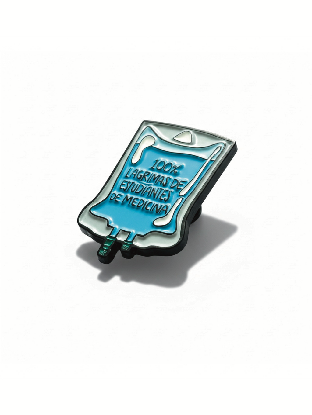 Pin metálico suero " 100% LAGRIMAS DE ESTUDIANTES DE MEDICINA"