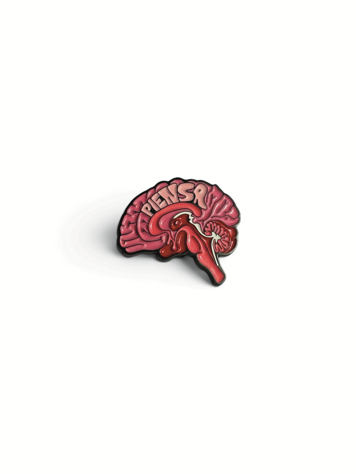 Pin metálico cerebro "PIENSA"