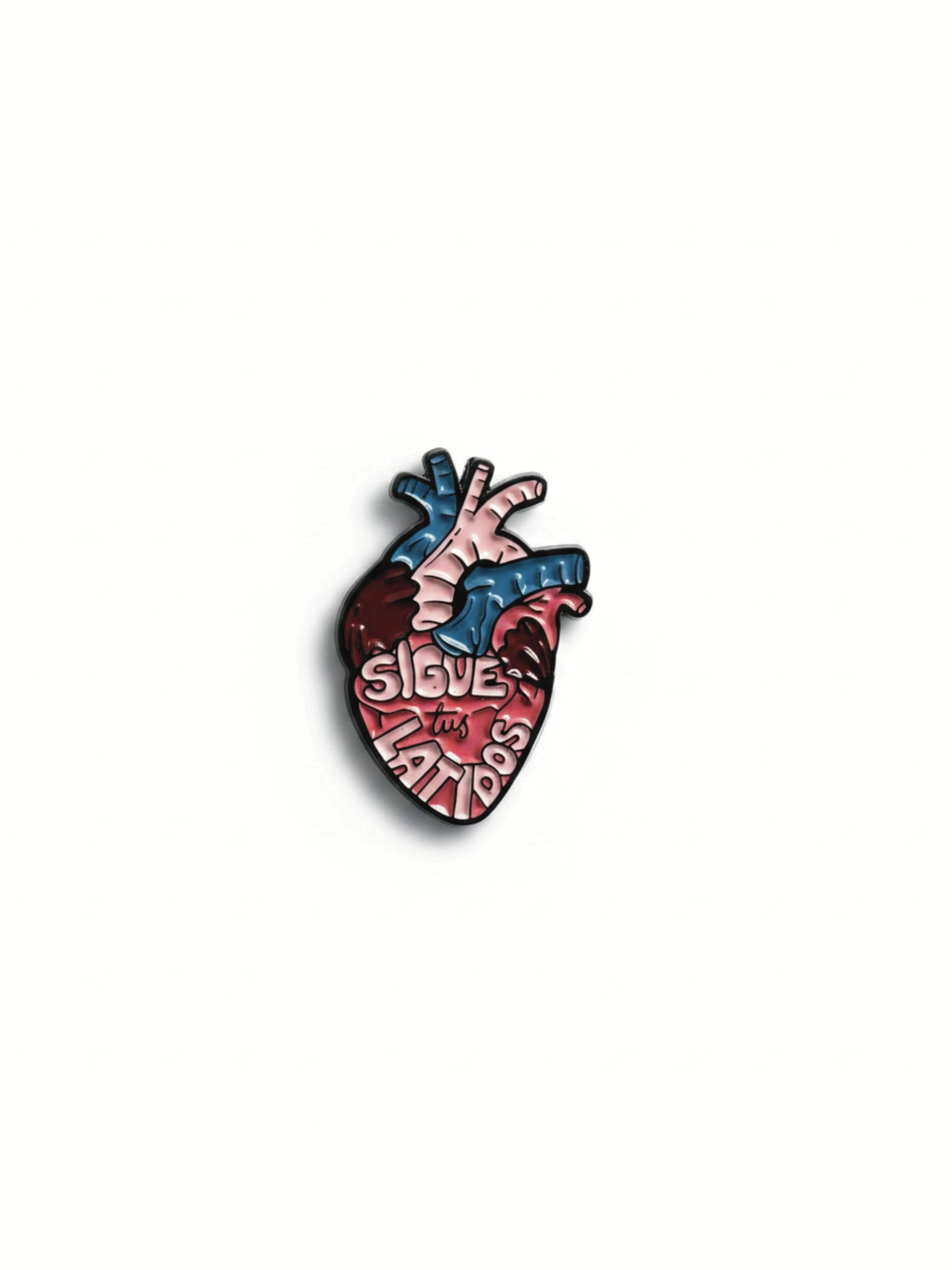 Pin metálico corazón "SIGUE TUS LATIDOS"